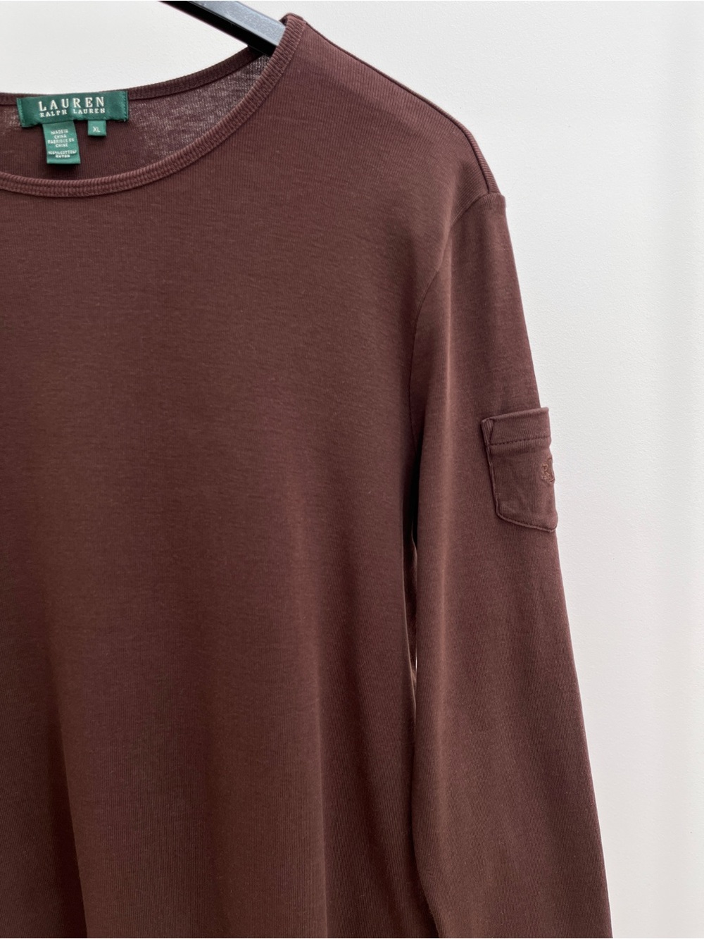 Lauren Ralph Lauren long sleeve tee XL LRL pocket timeless old money fall autumn